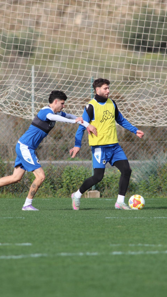 Retu y Samu, en un entrenamiento en Fontcalent.