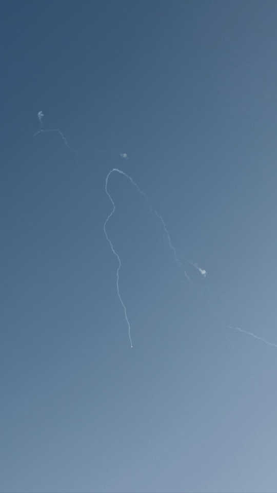 Un misil cayendo en Qatar