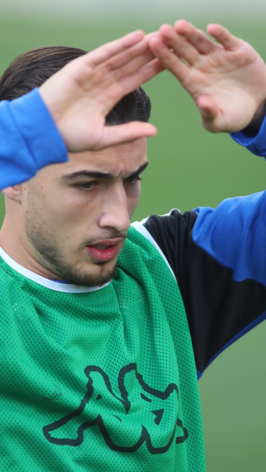 Unai Ropero, en un entrenamiento.