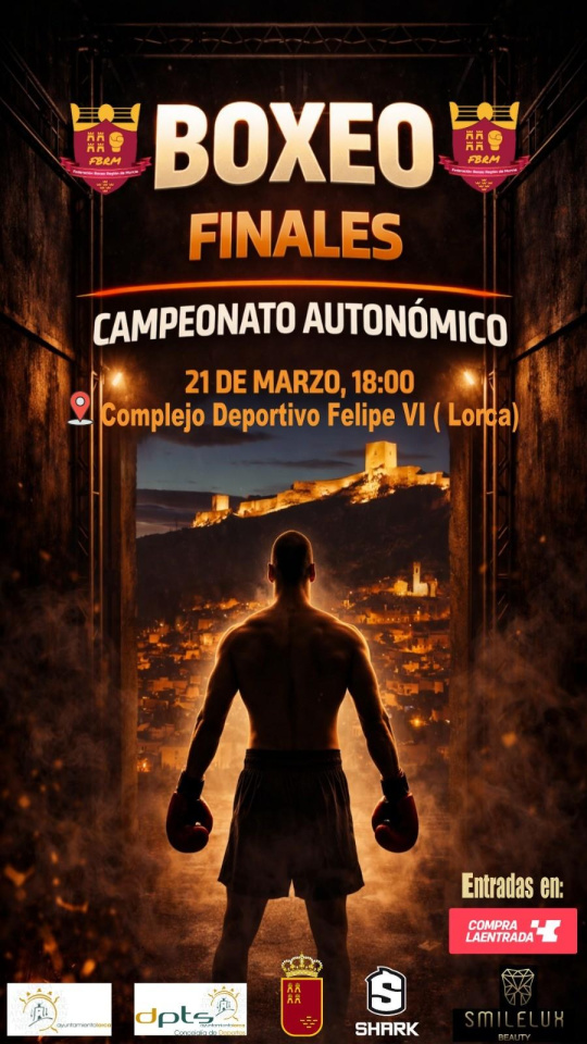 Cartel del campeonato regional de boxeo que se celebra en Lorca