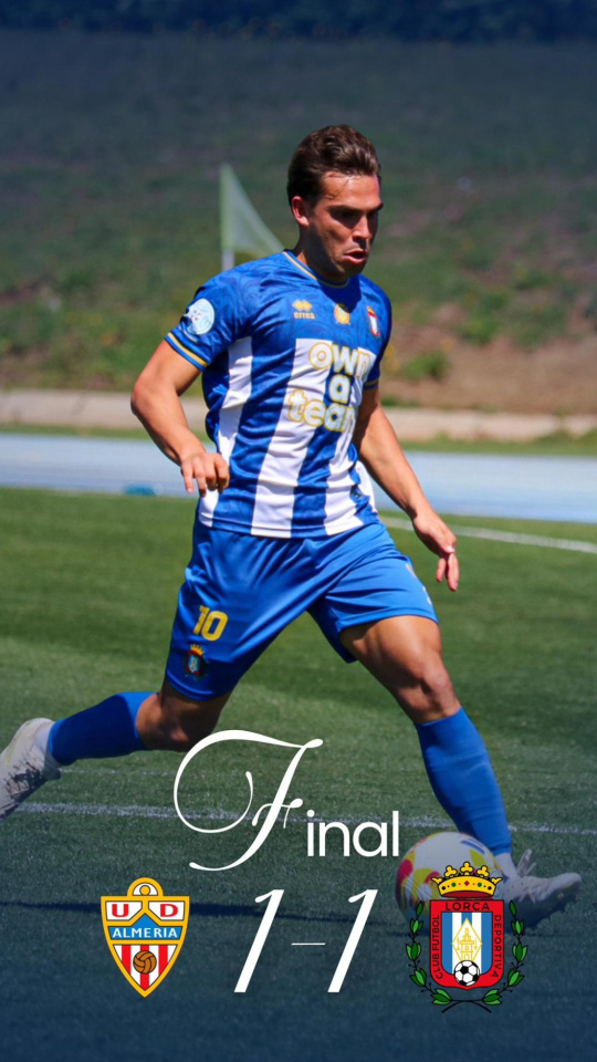 Dani Albiar, autor del gol del CF Lorca Deportiva en Almería