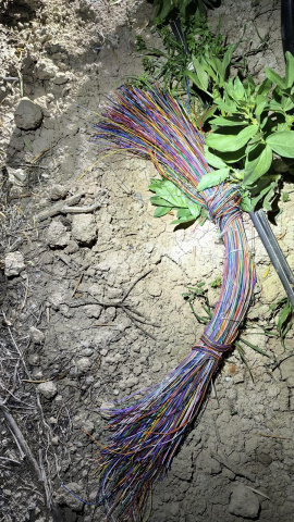 Parte del botín de cable robado en Lorca