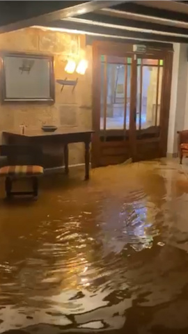 Inundación restaurante Can Penasso, caretera de Sóller