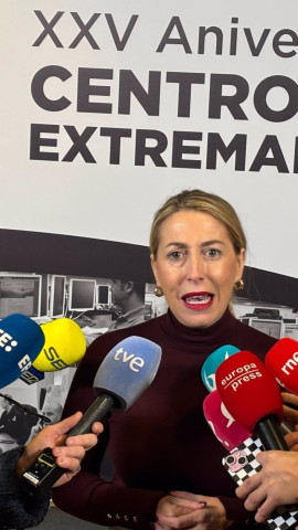 La presidenta de la Junta de Extremadura, María Guardiola