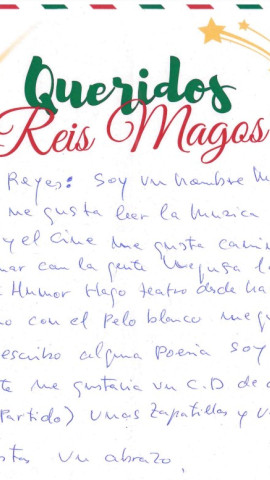 Carta a los Reyes Magos de un usuario de Doa Saúde Mental