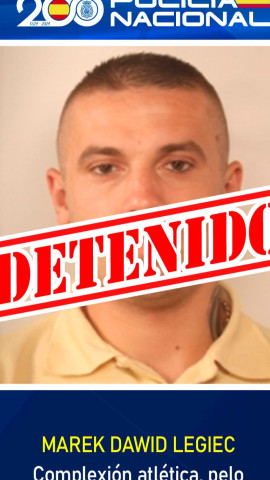 Imagen del detenido