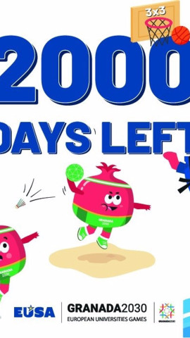 Faltan 2.000 días para los Juegos Europeos Universitarios, Granada 2030