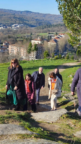 Representantes del Concello de Allariz en el entorno de las actuaciones previstas