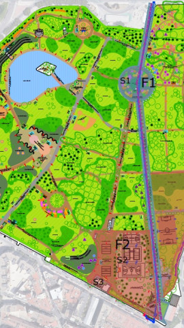 Plano de la reforma proyectada del Parque Tío Jorge