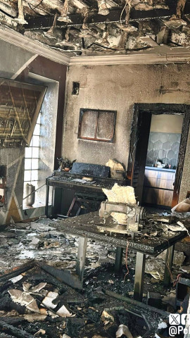 Incendio en una vivienda del Camino de Purchil