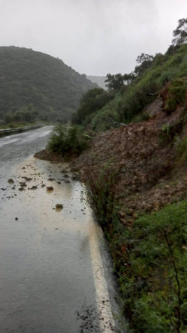 Una de las carreteras afectadas por las últimas lluvias.