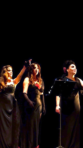 Una escena del espectáculo de Gitanas a Escena