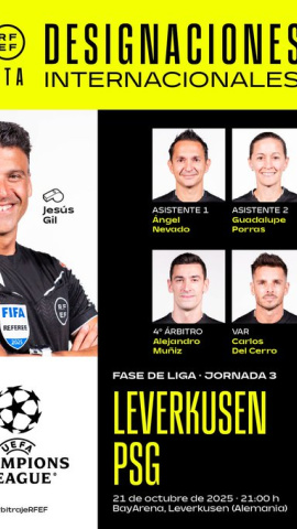 Gil Manzano dirigirá el Bayer Leverkusen-PSG