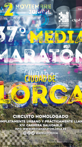 Cartel Media Maratón Ciudad de Lorca