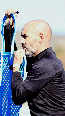 Paco Jémez en un entrenamiento
