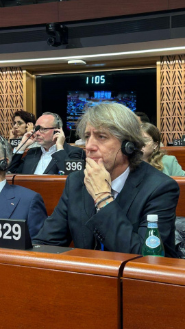 Carlos Martínez, alcalde de Soria y secretario del PSOE de Castilla y León acude al pleno del Congreso de Poderes Locales y Regionales de Europa en Estrasburgo