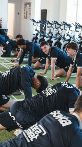 Imagen del Huesca en el entrenamiento