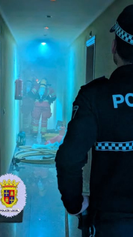 incendio declarado en la cocina de una vivienda situada en la calle Vázquez Coronado de la capital palentina