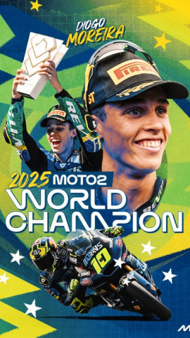 Diogo Moreira, campeón del mundo de Moto2