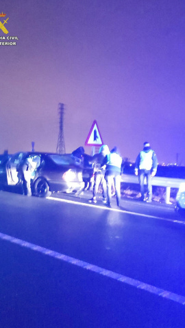 Detenido un vecino de Lardero, de 34 años, tras huir en un control de la Guardia Civil