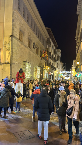 Calle Mayor de Jaca durante esta Navidad