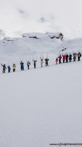Paseo con raquetas de nieve