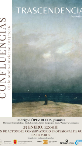 El concierto del Espacio de Cámara de la Banda Sinfónica Ciudad de Guadix denominado “Trascendencias” cambia el día de celebración al domingo 25 de enero