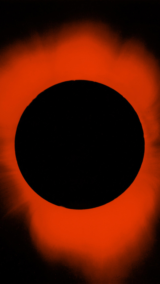 Corona solar fotografiada durante el eclipse