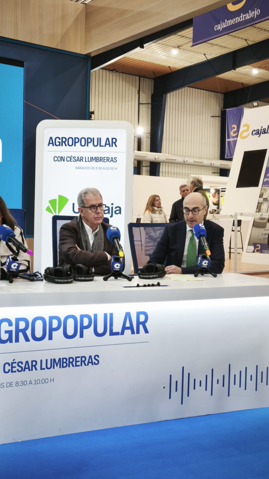 Francisco Vilches, director de Pymes y Agro de Unicaja, en 'Agropopular' en la feria Agroexpo