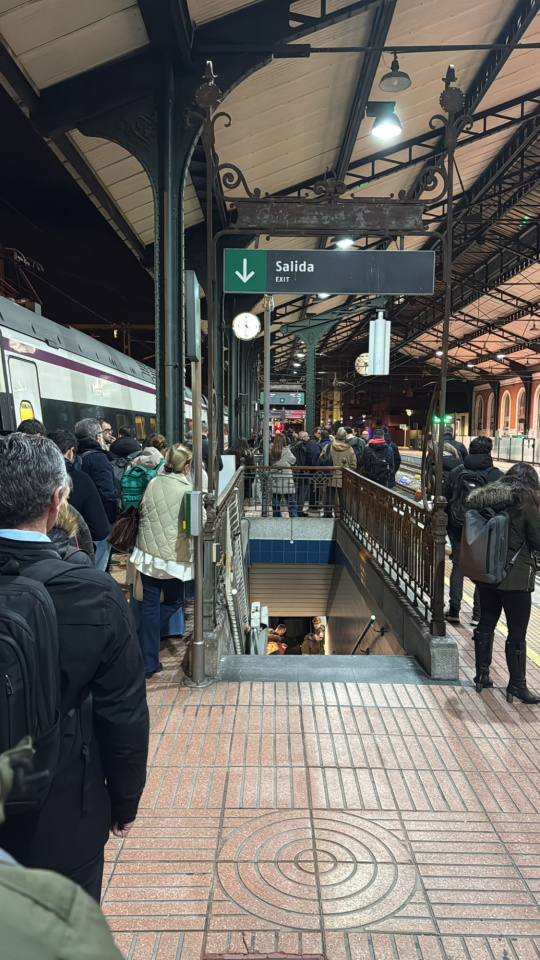 Imagen de la estación de trenes Campo Grande (Valladoild) tras las huelga personal de servicio que mantienen los sindicatos minoritarios