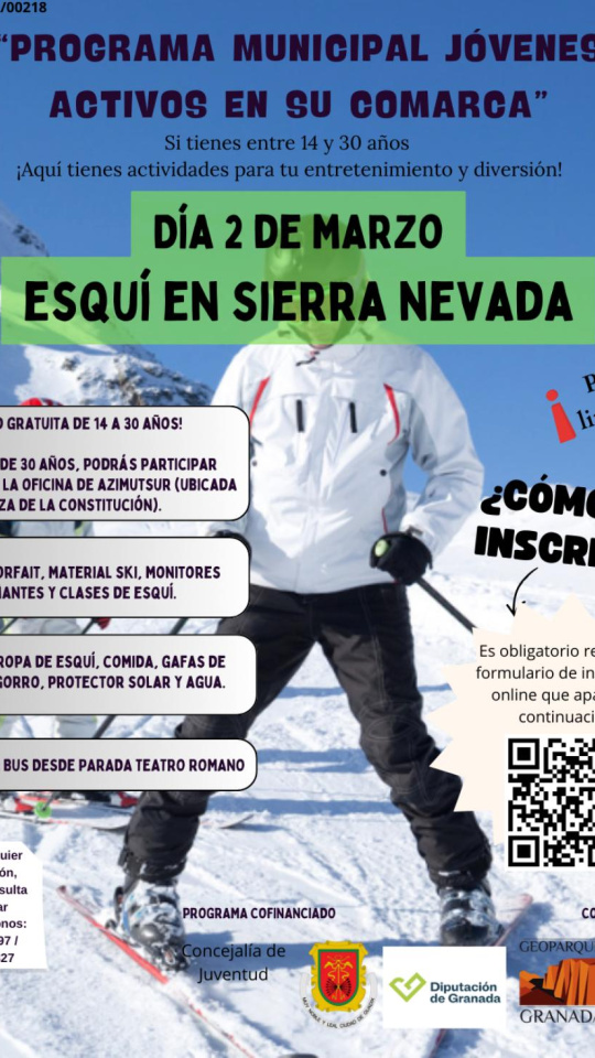Aún quedan disponibles cuatro plazas para adultos del programa de “1, 2 y 3 días de Esquí en Sierra Nevada”