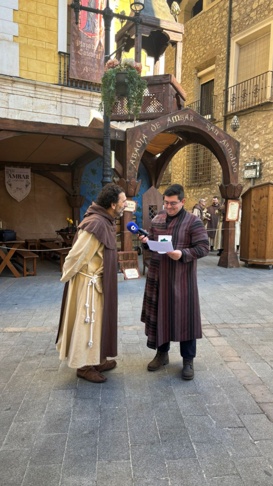 Herrera en COPE en Teruel desde la Abadía de San Arnoldo de Ámbar