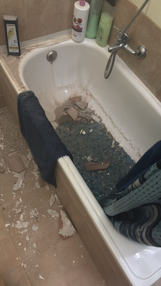 Imagen del techo del inmueble afectado