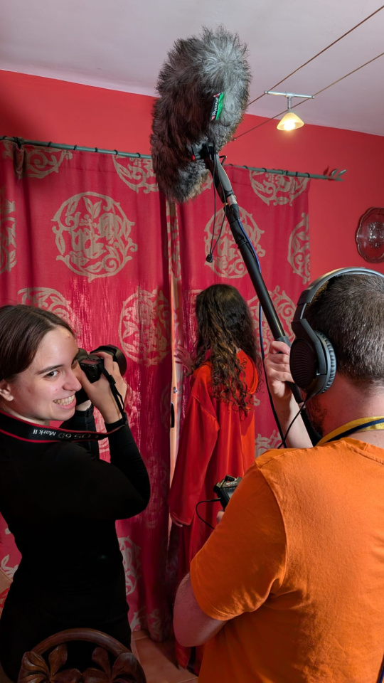 Sofía Rodríguez durante la grabación