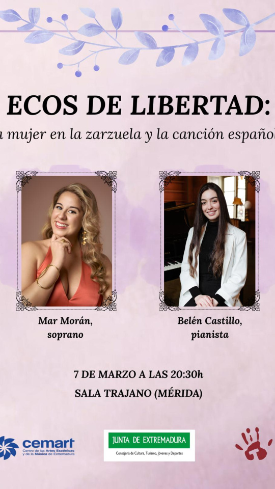 Mérida reivindica el papel de la mujer en la zarzuela con el recital ‘Ecos de libertad’