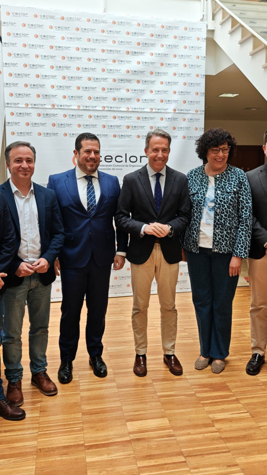 Los alcaldes del Guadalentín con el presidente de Ceclor durante la reunión