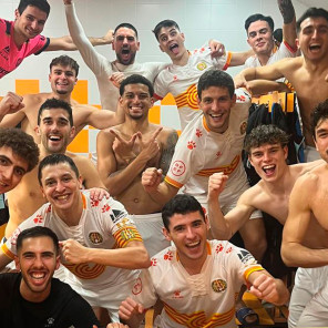 Industrias Santa Coloma celebra la clasificación para la Copa de España de fútbol sala