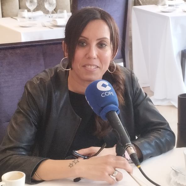 La alcaldesa de Sabadell, Marta Farrés, en el Converses