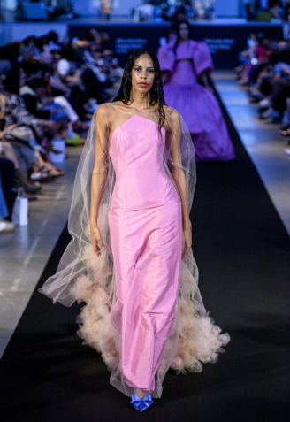 MADRID, SPAIN - September 11: A model walks the runway during the Mundos Paralelos to Wear Spring/Summer fashion show as part of the MBFWEEKMadrid on September 11, 2024 in Madrid, Spain. (Photo by Juan Naharro Giménez)