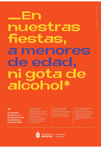 Cartel de la campaña 'En nuestras fiestas, a menores de edad, ni gota de alcohol'