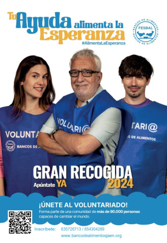 El Banco de Alimentos de Jaén ha lanzado una campaña de captación de voluntarios para cubrir los turnos necesarios durante la Gran Recogida de los días 21 y 22 de noviembre