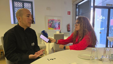 Roger en la Escuela de Hostelería de Cáritas Murcia, eh!