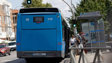 Un autobús de la línea 79 de la EMT en Madrid