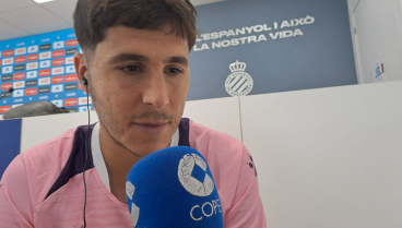 El jugador del Espanyol, Álvaro Tejero, en Esports COPE en la previa del encuentro de Liga ante el Real Madrid