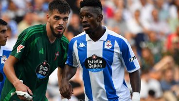 Bouldini, en el partido ante el Racing de Ferrol