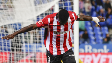 Iñaki Williams celebra el 0-2 contra el Leganés.