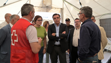 El vicepresidente de la Comisión Europea, Margaritis Schinas, en su visita a Canarias