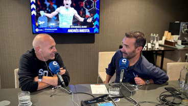 Andrés Iniesta, con Juanma Castaño, en El Partidazo de COPE