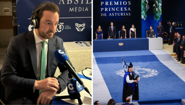 Jorge Bustos en el Hotel Reconquista de Oviedo para asistir a la entrega de los Premios Princesa de Astruias