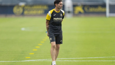 Marcelino durante un entrenamiento